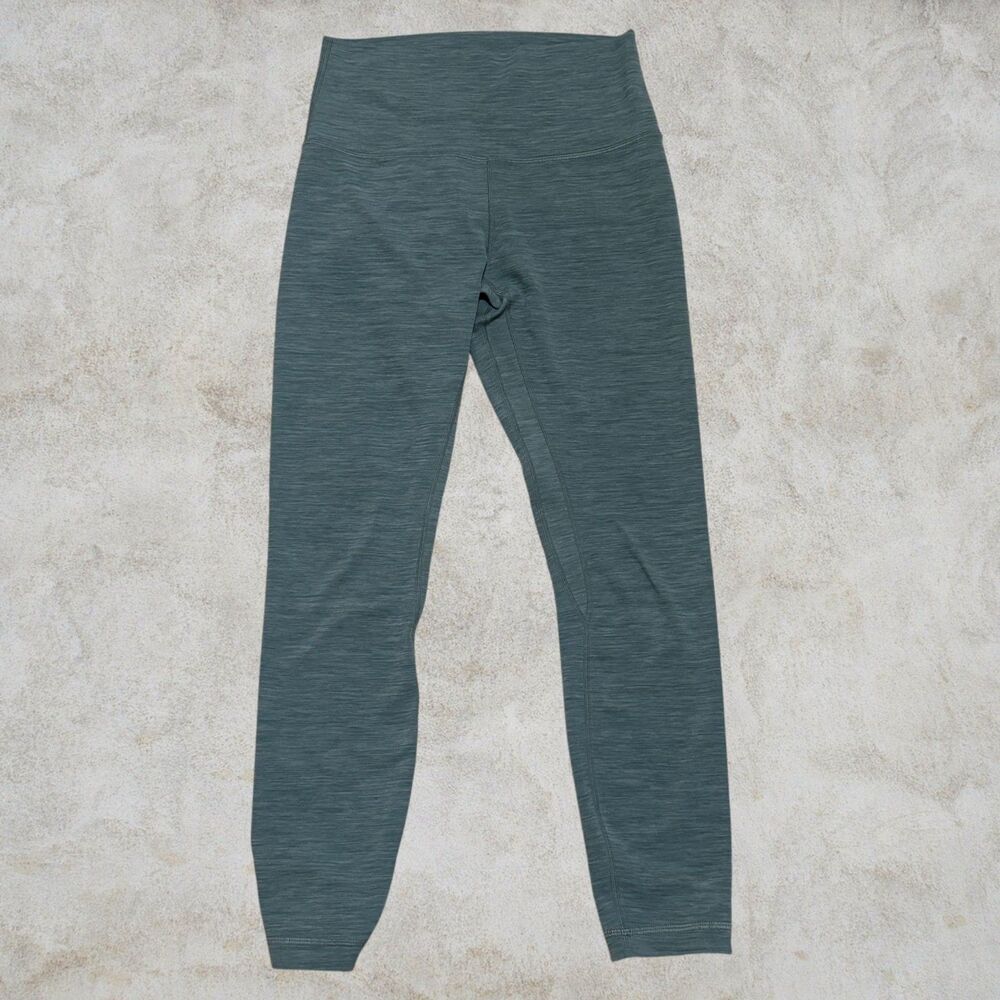 lululemon Align Pant 25in Size 6 Heathered Tidewater Teal Nulu W5CZOS Leggings